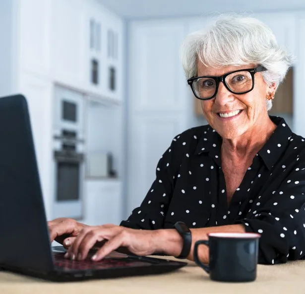 Seniors learning online safety